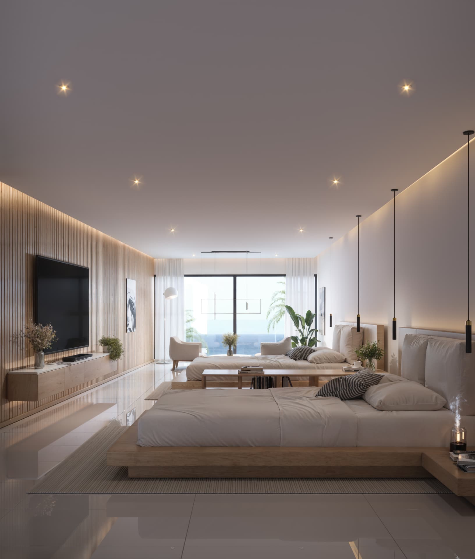 Render de la Seafront Family Suite